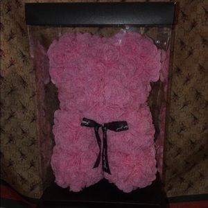 I made this pretty pink bear for Valentine’s Day but never sold it